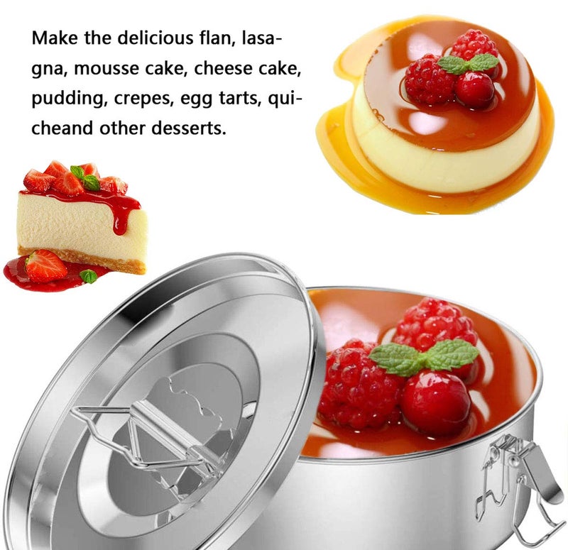 LCPUD Flan Mold, Stainless Steel Flan Pan Mold with Lid(62 oz) Compatible with Instant Pot 6 qt [3qt, 8qt avail] Flanera Flan Maker Quesillera Molde Para Flan, Flaneras Moldes Con Tapa - Image 5
